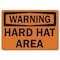 Signmission OSHA Warning Decal, Hard Hat Area, 5in X 3.5in Decal, 5" W, 3.5" H, Landscape, Hard Hat Area OS-WS-D-35-L-19669 - alternate 1